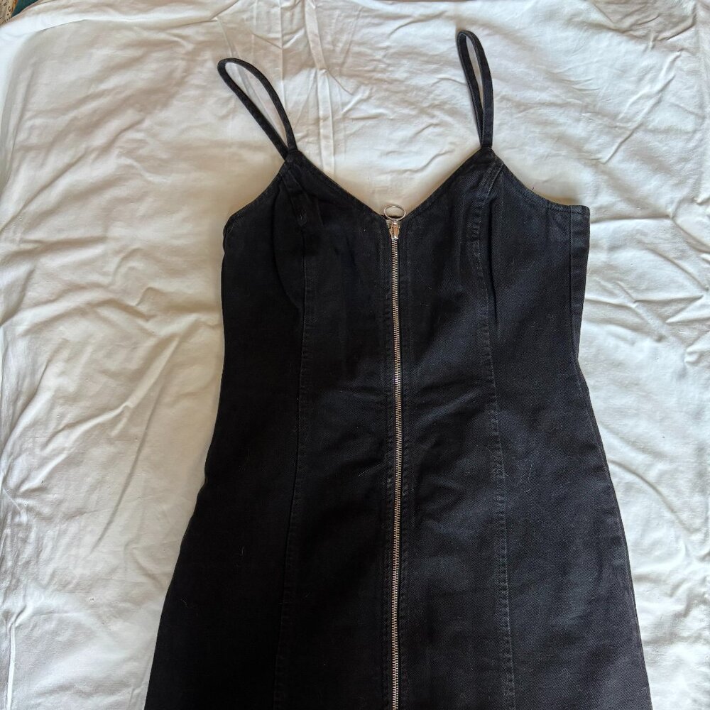 Black Jean Dress Topshop Sz 6